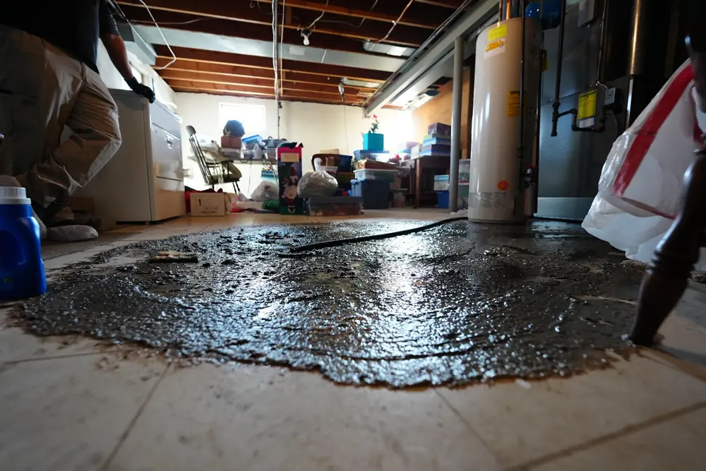 Restoration equipment on a San Mateo job