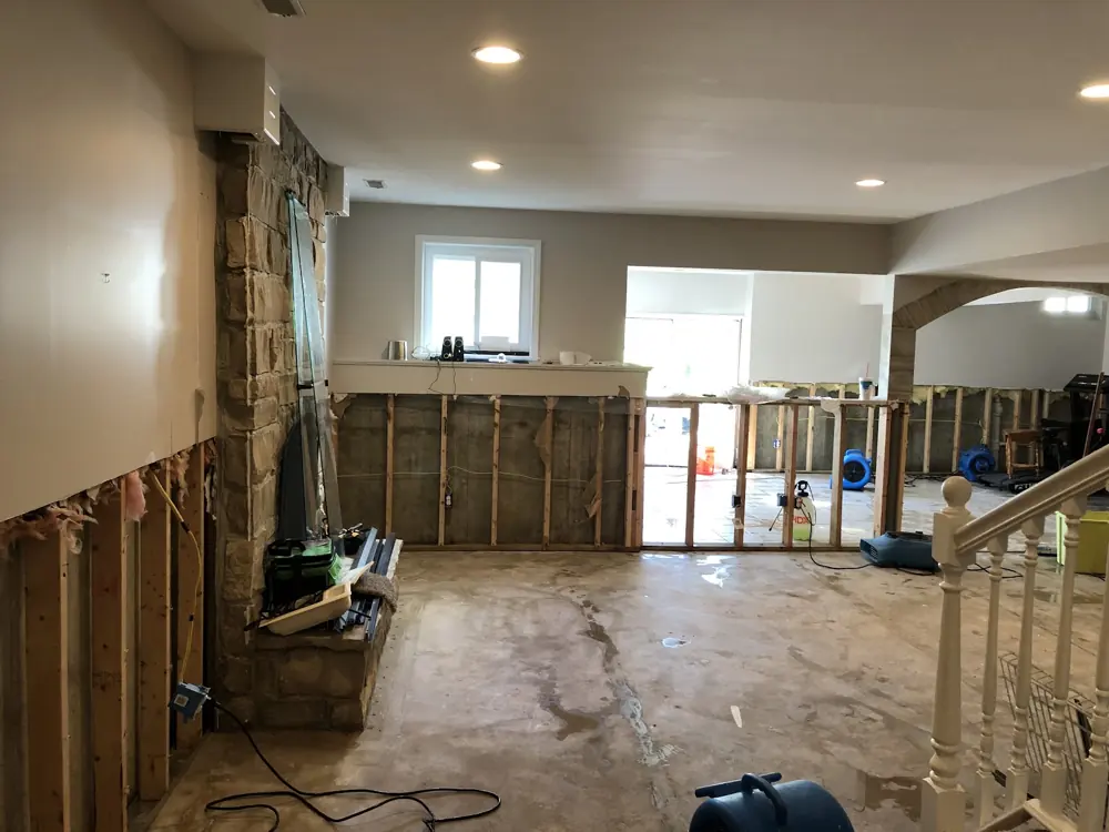 Restoration equipment on a San Mateo job