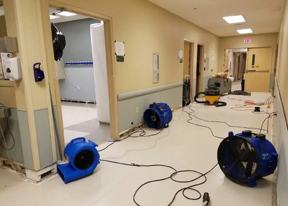 Restoration equipment on a San Mateo job